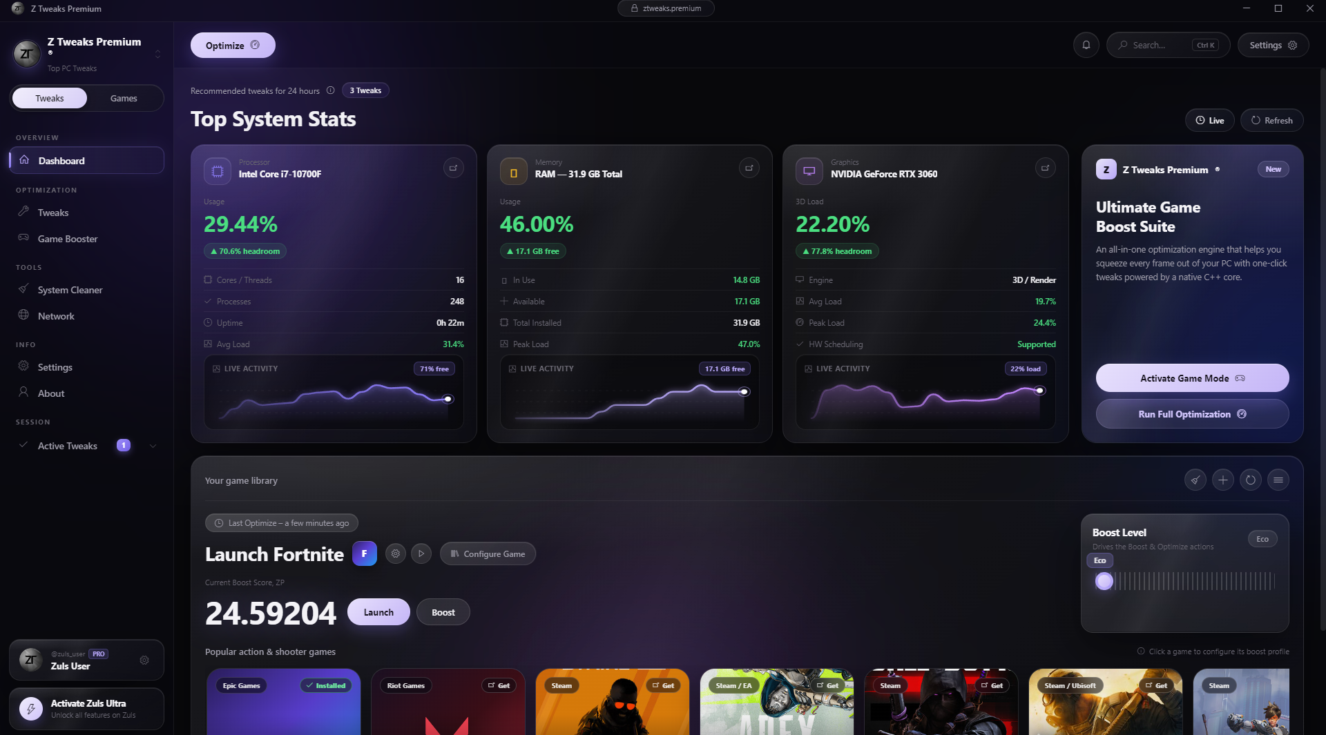 Premium Optimizer